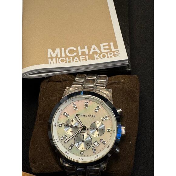 Michael Kors MK-5235 Wristwatch Clear Band 5.5in